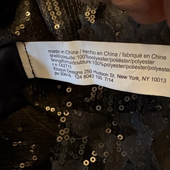 Eloquii Black Sheer Sequin Long Sleeve Dress - Picture 12 of 14